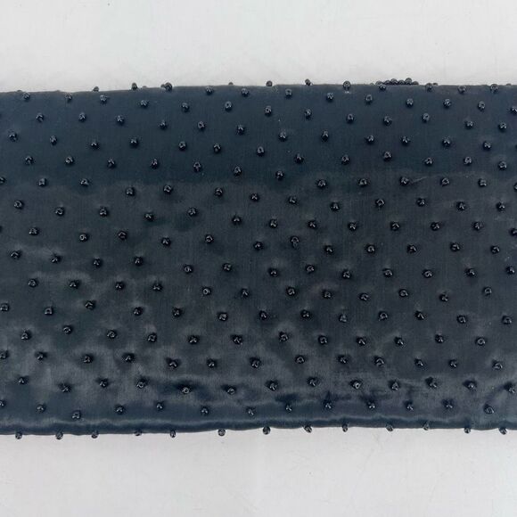 Stunning Vintage Beaded Black Clutch Bag Prom Wedding Ball Made in Hong Kong - Picture 8 of 13